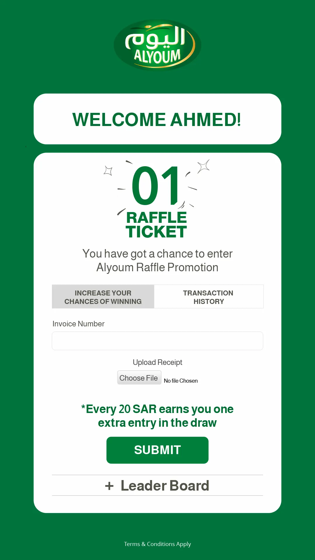Alyoum Scan & Win Raffle Campaign KSA screen 5