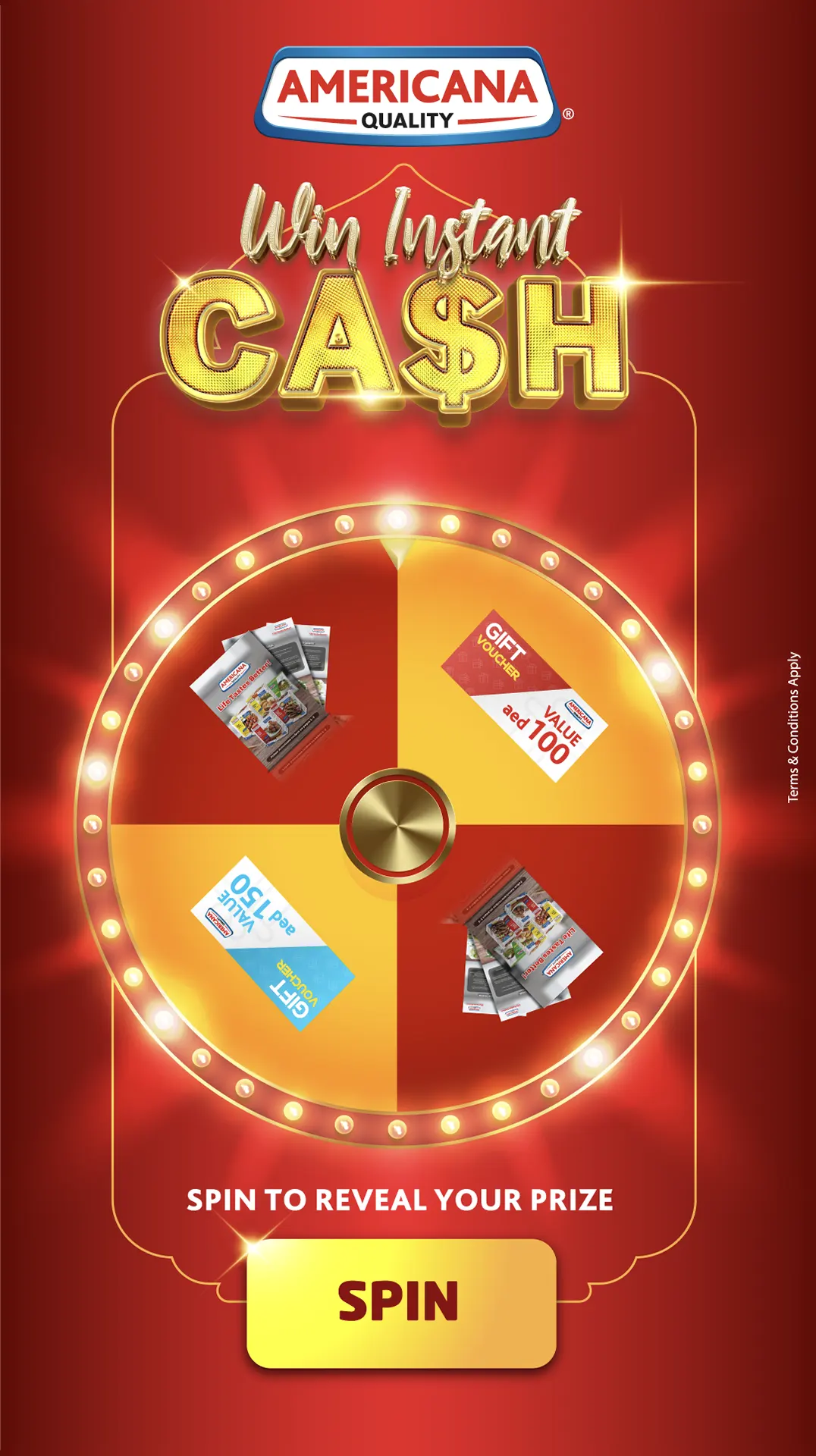 Americana Scan & Win Cash Voucher Campaign screen 3