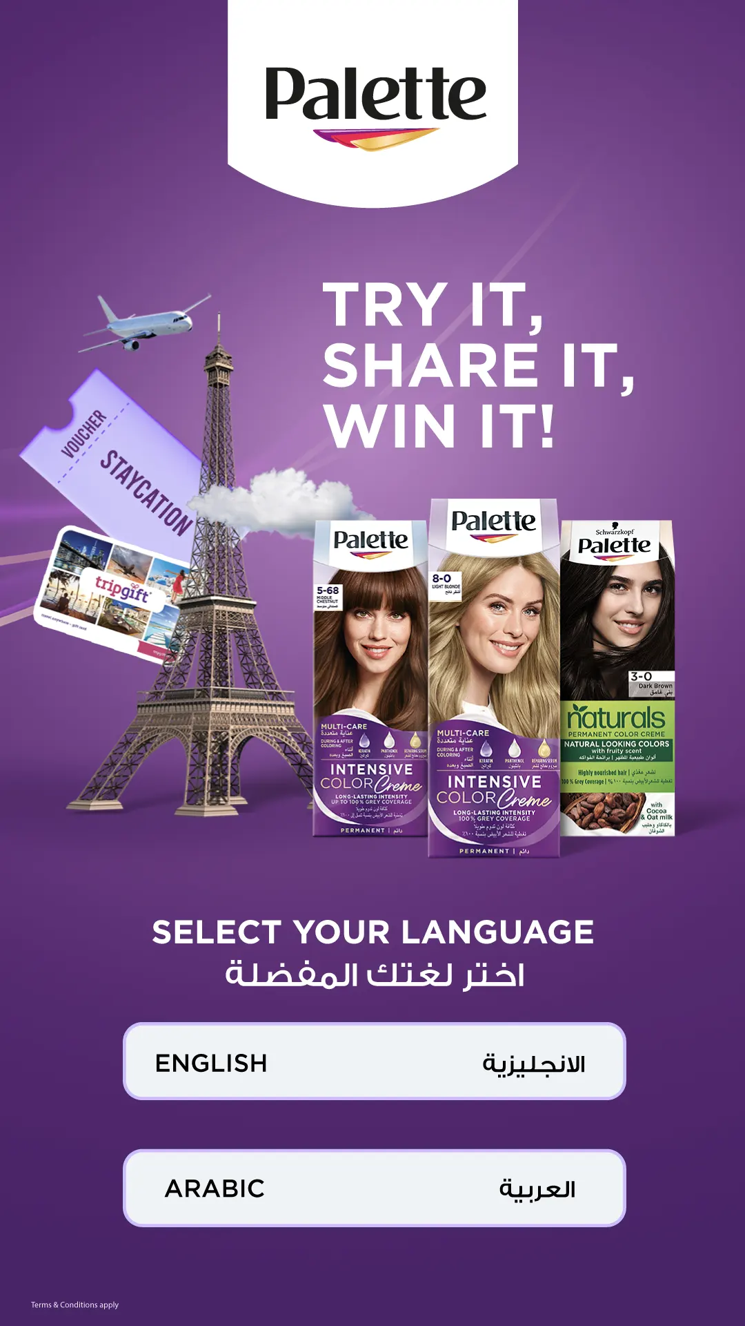 Palette Try It, Share It, Win It – GCC AR Promotional Campaign screen 1