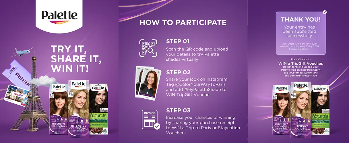 Palette Try It, Share It, Win It – GCC AR Promotional Campaign