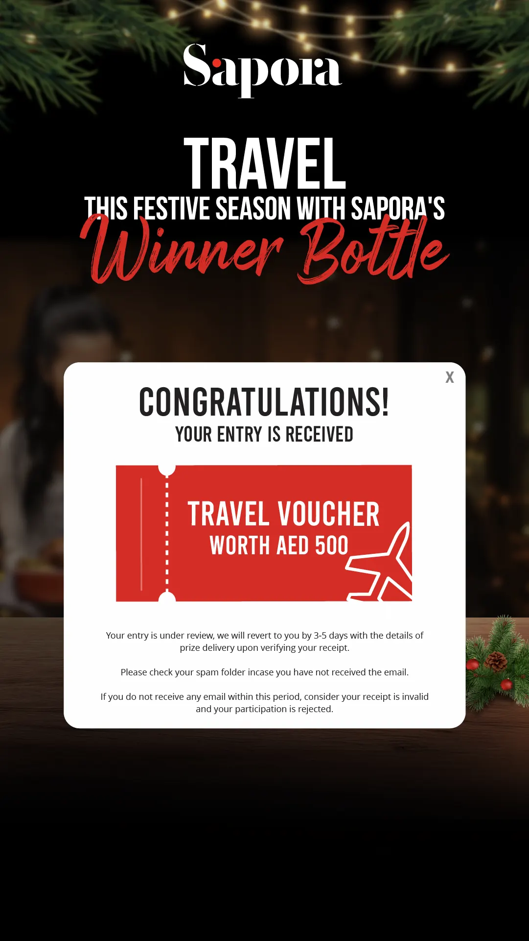 Sapora Christmas Campaign – Travel This Festive Season screen 4