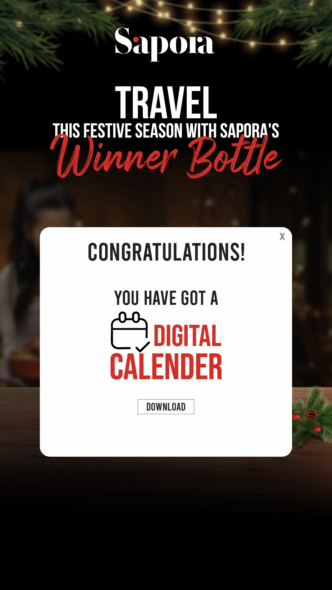 Sapora Christmas Campaign – Travel This Festive Season screen 5