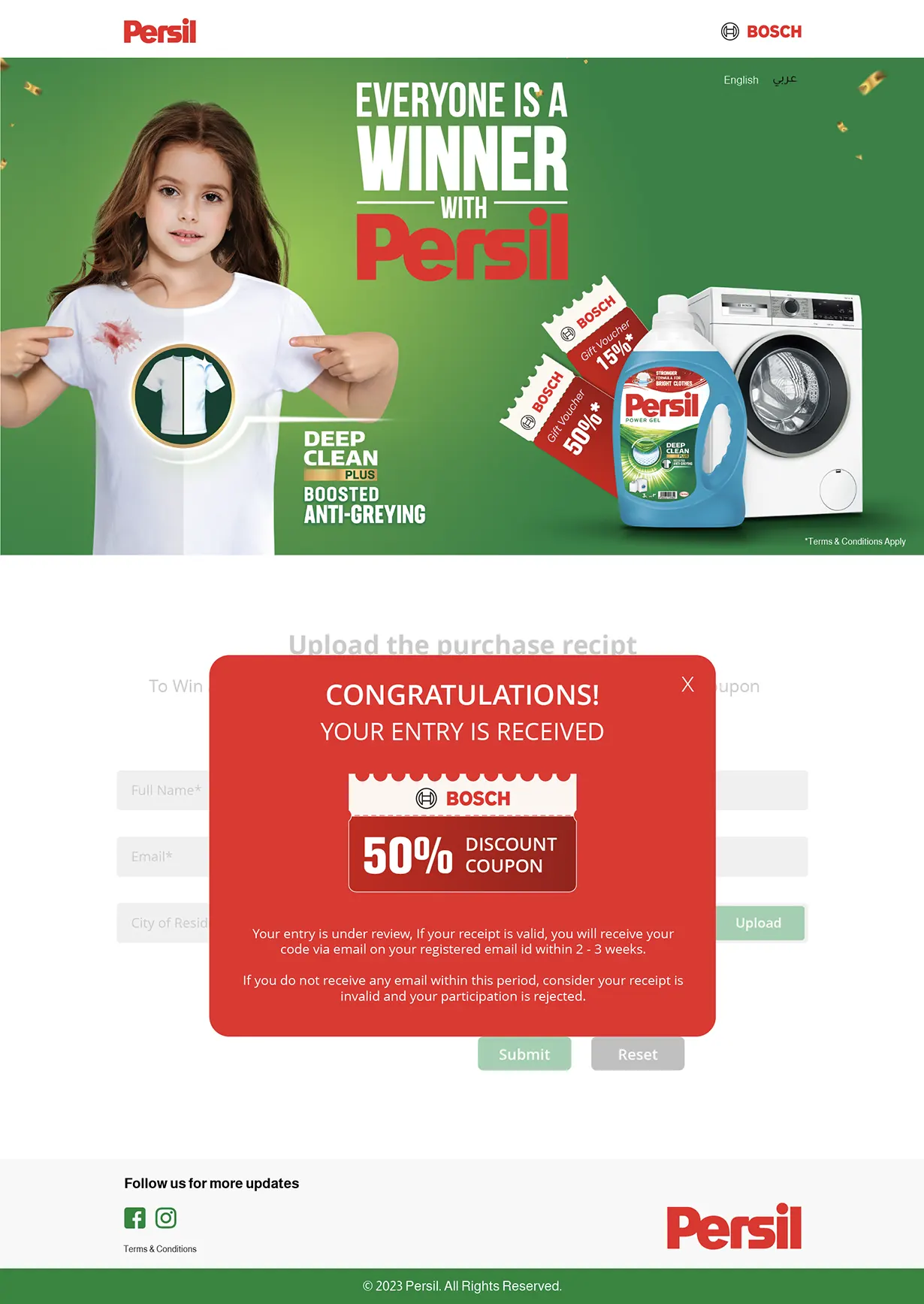 Persil Win With Persilâ€ Campaign Microsite GCC Region (2023) screen 3