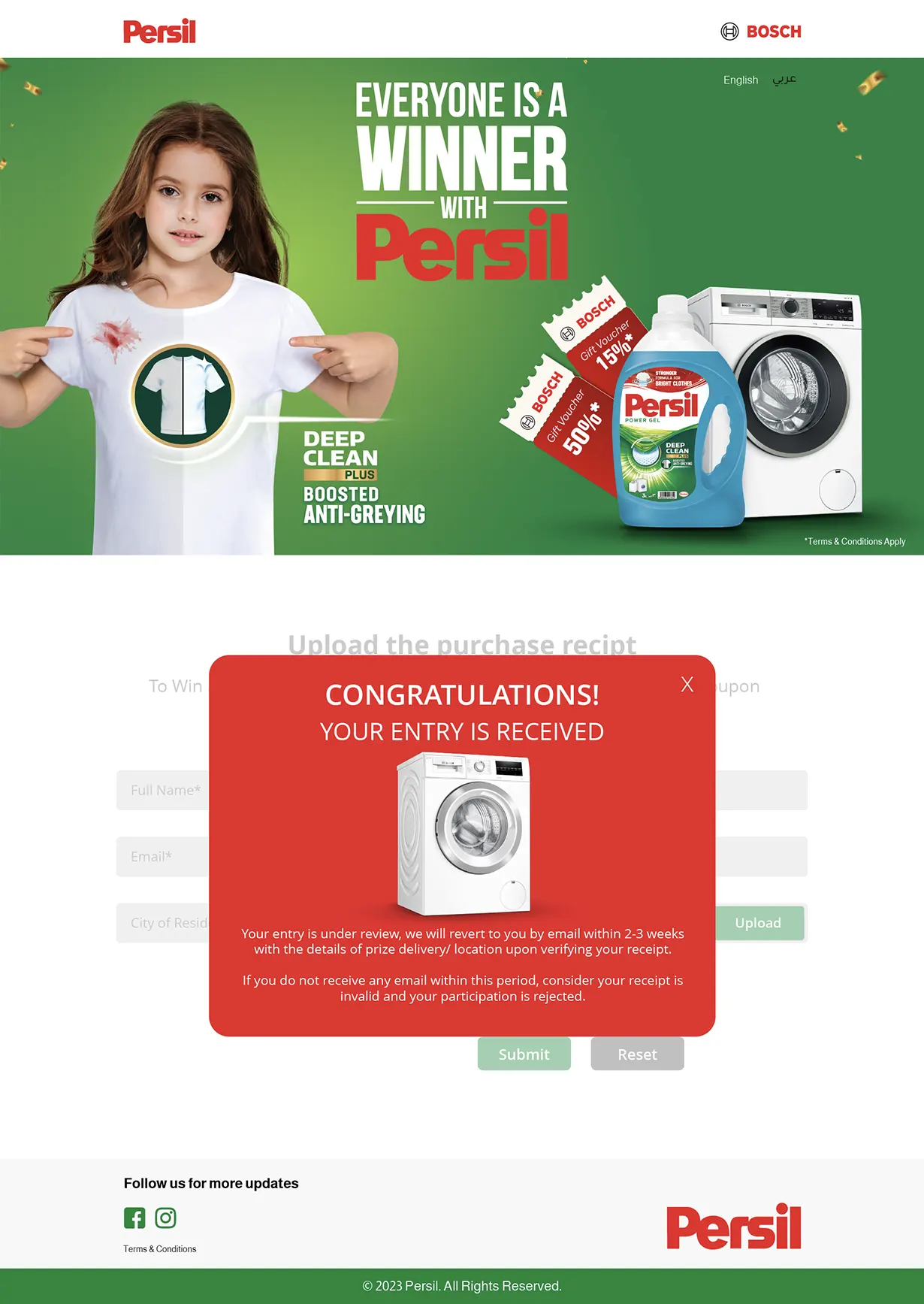 Persil Win With Persilâ€ Campaign Microsite GCC Region (2023) screen 4